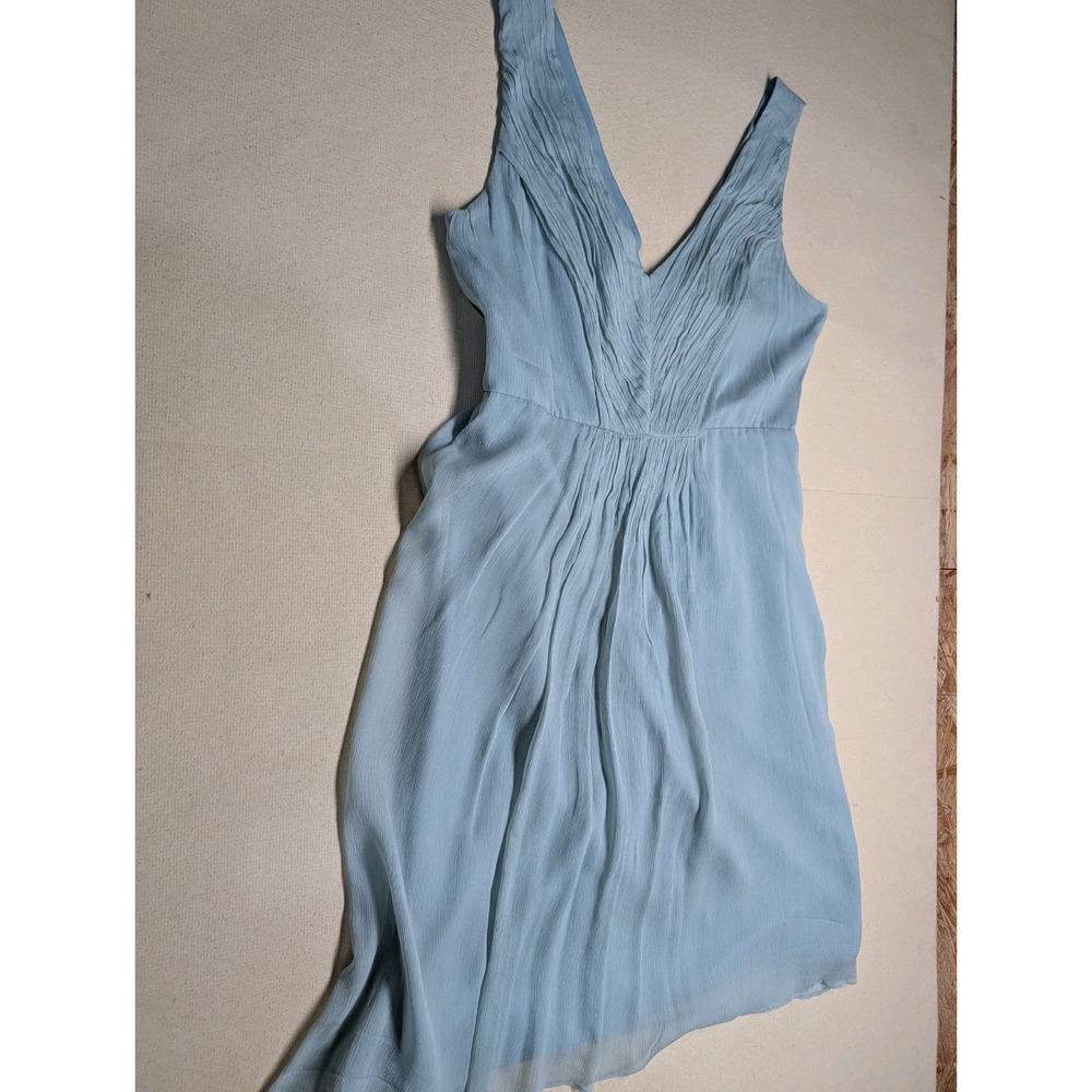 J Crew Women's Dress Size 10 Sage Crepe Crossover Flared Skirt Lined Vintage